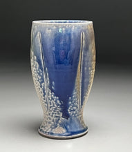 Load image into Gallery viewer, Melon Tumbler #1 in Cobalt & Ash Glazes, 6.25"h (Ben Owen III)