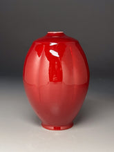 Load image into Gallery viewer, Square Shouldered Melon Egg Vase in Cabernet, 8.5"h (Ben Owen lll)