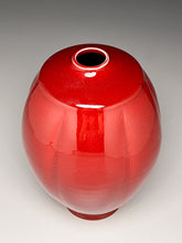Load image into Gallery viewer, Square Shouldered Melon Egg Vase in Cabernet, 8.5"h (Ben Owen lll)