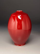 Load image into Gallery viewer, Square Shouldered Melon Egg Vase in Cabernet, 8.5"h (Ben Owen lll)