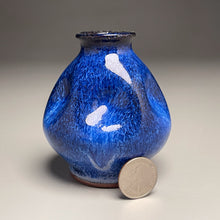 Load image into Gallery viewer, Miniature Dimpled Globe Vase in Opal Blue, 3.5"h (Ben Owen III)