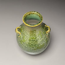 Load image into Gallery viewer, Handled Han Vase in Lily Pad Green Crystalline, 11.25"h (Ben Owen III)