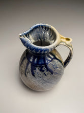 Load image into Gallery viewer, Combed Pitcher #2 in Salt, Ash & Cobalt, 9"h (Ben Owen III)