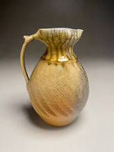 Load image into Gallery viewer, Combed Pitcher #2 in Salt, Ash & Cobalt, 9"h (Ben Owen III)