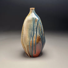 Load image into Gallery viewer, Dimpled Bottle in Cobalt, Yellow Matte and Salt Glaze, 12"h (Ben Owen III)