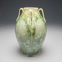 Load image into Gallery viewer, Lily Jar in Lily Pad Green Crystalline, 10.75"h (Ben Owen III)