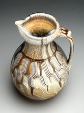 Load image into Gallery viewer, Combed Pitcher in Cobalt, Yellow Matte and Ash Glazes, 12.5"h (Ben Owen III)