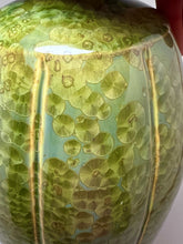 Load image into Gallery viewer, Square-Shouldered Melon Egg Vase in Lily Pad Green, 8.75"h (Ben Owen III)