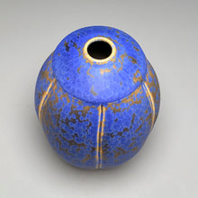 Load image into Gallery viewer, Square-Shouldered Melon Egg Vase in Stardust Blue, 9"h (Ben Owen III)