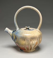 Load image into Gallery viewer, Dimpled Teapot in Cobalt, Yellow Matte and Ash, 9"h (Ben Owen III)