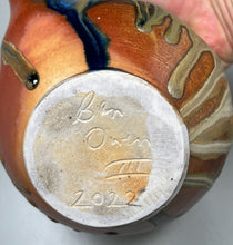 Load image into Gallery viewer, Dimpled Teapot in Cobalt, Yellow Matte and Ash, 9"h (Ben Owen III)