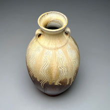 Load image into Gallery viewer, Two-Handled Vase with Combed Lines in Ash and Yellow Matte Glazes, 13.25"h (Ben Owen III)