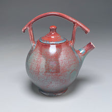 Load image into Gallery viewer, Post-and-Lintel Teapot in Chinese Blue/Ruby Jade, 10"h (Ben Owen III)