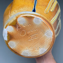 Load image into Gallery viewer, Melon Egg Vase in Cobalt, Yellow Matte, and Ash Glazes, 14.5"h (Ben Owen III)
