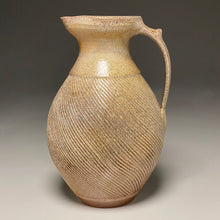 Load image into Gallery viewer, Pitcher with Combed Surface in Natural Ash Glaze, 11"h (Ben Owen III)
