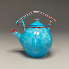 Load image into Gallery viewer, Post-and-Lintel Teapot in Chinese Blue/Red, 8.75"h (Ben Owen III)