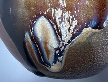 Load image into Gallery viewer, Dimpled Bottle in Cobalt and Ash, 6.75"h (Ben Owen III)
