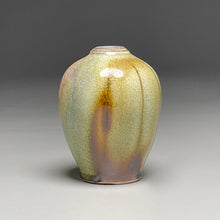 Load image into Gallery viewer, Melon Egg Vase in Copper Penny & Ash Glazes, 5.5"h (Ben Owen III)