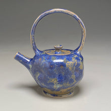 Load image into Gallery viewer, Miniature Dimpled Teapot in Blue Lichen Crystalline, 8"h (Ben Owen III)