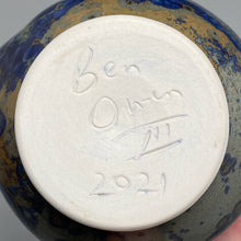 Load image into Gallery viewer, Miniature Dimpled Teapot in Blue Lichen Crystalline, 8"h (Ben Owen III)