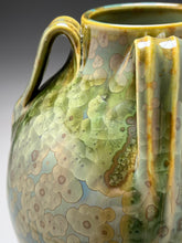 Load image into Gallery viewer, Lily Jar in Lily Pad Green Crystalline, 10.25"h (Ben Owen III)
