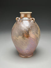 Load image into Gallery viewer, Combed Edo Jar in Copper Penny and Ash Glazes, 9.5"h (Ben Owen III)