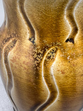 Load image into Gallery viewer, Carved Vase #2 in Amber Celadon 8.5"h (Bryan Pulliam)