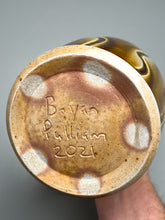 Load image into Gallery viewer, Carved Vase #2 in Amber Celadon 8.5"h (Bryan Pulliam)