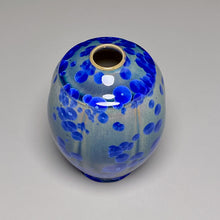 Load image into Gallery viewer, Melon Egg Vase in Cobalt Crystalline, 6"h (Ben Owen III)