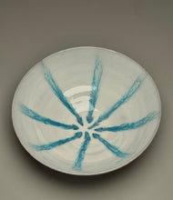 Load image into Gallery viewer, Bowl #3 in Dogwood White with Blue Accents, 7"dia. (Benjamin Owen IV)
