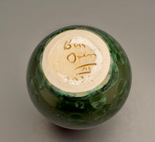 Load image into Gallery viewer, Genie Bottle in Lily Pad Green Crystalline, 5.75"h (Ben Owen III)

