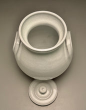 Load image into Gallery viewer, Lidded, Handled Jar in Dogwood White, 8.75"h (Ben Owen III)
