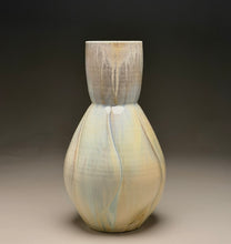 Load image into Gallery viewer, Melon Hourglass Flower Vase in Cloud Blue, 13"h (Ben Owen III)
