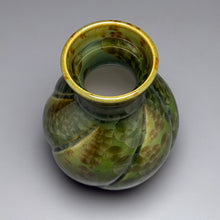 Load image into Gallery viewer, Melon Han Vase in Lily Pad Green Crystalline, 5"h (Ben Owen III)
