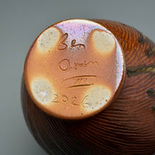 Load image into Gallery viewer, Combed Edo Jar in Copper Penny and Ash Glazes, 11.5"h (Ben Owen III)
