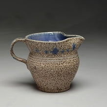 Load image into Gallery viewer, Creamer #2 in Salt Glaze with Cobalt Accents, 3.5"h (Pots From The Past)

