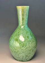 Load image into Gallery viewer, Genie Bottle in Lily Pad Green Crystalline, 13"h (Ben Owen III)
