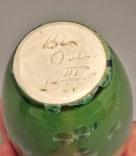 Load image into Gallery viewer, Egg Vase in Lily Pad Green Crystalline, 5.75"h (Ben Owen III)
