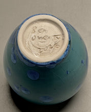 Load image into Gallery viewer, Egg Vase in Turquoise Crystalline, 4"h (Benjamin Owen IV)
