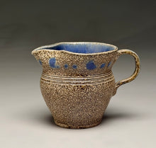 Load image into Gallery viewer, Creamer #2 in Salt Glaze with Cobalt Accents, 3.5"h (Pots From The Past)
