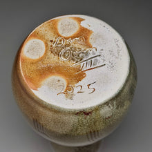 Load image into Gallery viewer, Combed Hourglass Vase in Bleached Copper Penny, 11.5"h (Ben Owen III)
