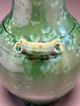 Load image into Gallery viewer, Handled Han Vase in Lily Pad Green Crystalline, 11.5"h (Ben Owen III)
