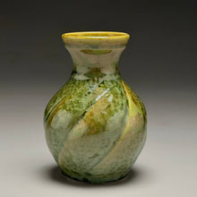 Load image into Gallery viewer, Melon Han Vase in Lily Pad Green Crystalline, 5"h (Ben Owen III)
