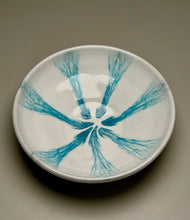Load image into Gallery viewer, Bowl #4 in Dogwood White with Blue Accents, 7"dia. (Benjamin Owen IV)
