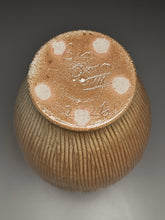 Load image into Gallery viewer, Two-Handled Vase with Combed Lines in Natural Ash and Yellow Matte Glazes, 12.5"h (Ben Owen III)
