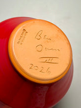 Load image into Gallery viewer, Square-Shouldered Egg Vase in Chinese Red, 6.25"h (Ben Owen III)
