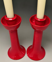 Load image into Gallery viewer, Candlesticks in Chinese Red, 13.5"h (Ben Owen III)
