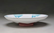 Load image into Gallery viewer, Flair Bowl in Dogwood White with Blue Accents, 7.5"dia. (Benjamin Owen IV)
