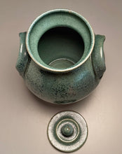 Load image into Gallery viewer, Handled, Covered Jar in Patina Green Glaze, 9.25"h (Tableware Collection)

