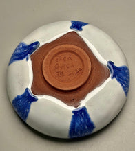 Load image into Gallery viewer, Serving Bowl #2 in Dogwood White with Blue Accents, 5.5"dia. (Benjamin Owen IV)
